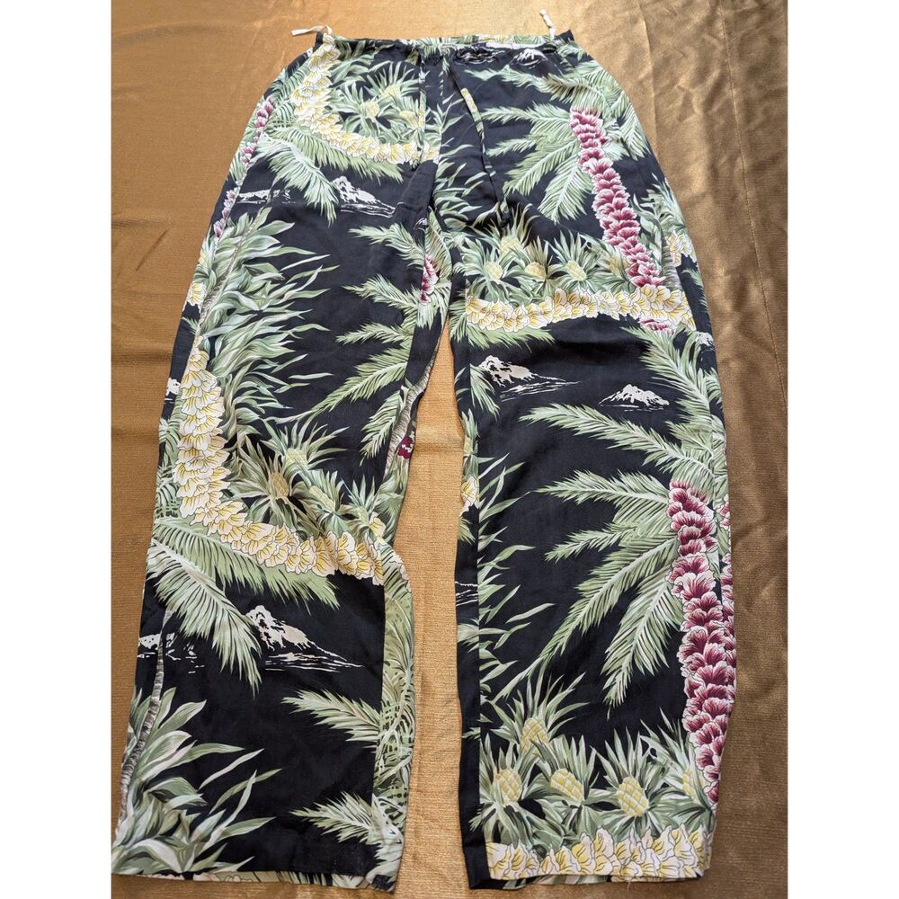 Tommy Bahama Black Tropical Print Pants